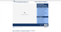 Desktop Screenshot of aboutcataractsurgery.com